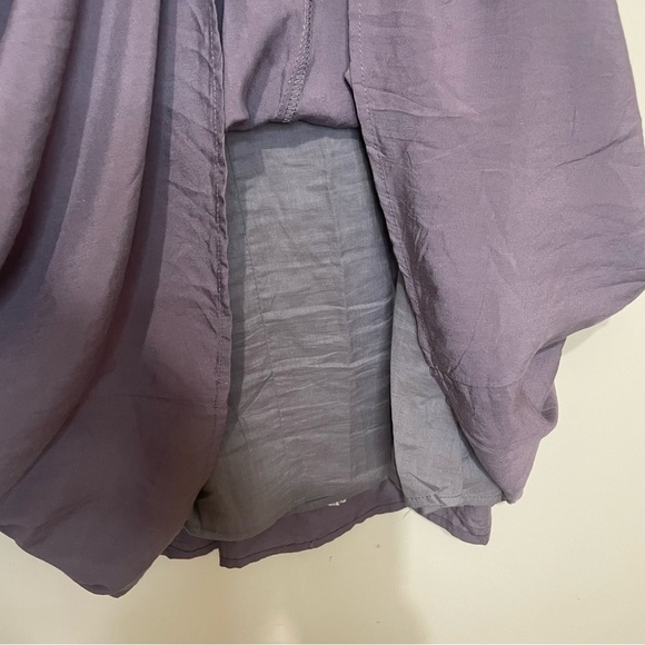 ALTAR’D STATE Embroidered Dress floral XS purple grey boho flounce sleeves - Picture 10 of 11